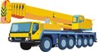 Vector: Yellow automobile crane Yellow automobile crane