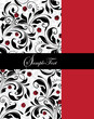INVITATION CARD WITH RED AND BLACK ELEMENTS