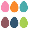 6 Wool Felt Easter Egg Graphics