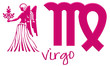 Virgo Zodiac Signs - Hot Pink