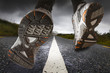 Foto: Sport shoes running Close-up Sport shoes running Close-up