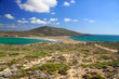 Greece.Rhodes.Prasonisi .Aegean and Mediterranean sea Greece.Rhodes.Prasonisi .Aegean and Mediterranean sea