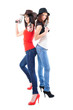 Cool girls with toy guns