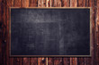 Blackboard on wooden Wall