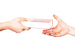 two hands holds the bible