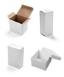 blank white box container