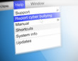Cyber bullying concept.