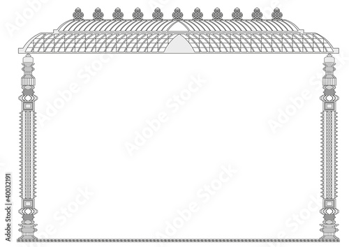 Vector: Temple Tower like Vector Border design Temple Tower like Vector Border design
