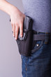 Holstered gun