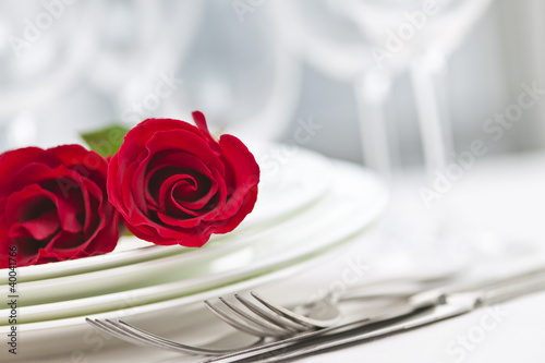 Photo: Romantic dinner setting Romantic dinner setting