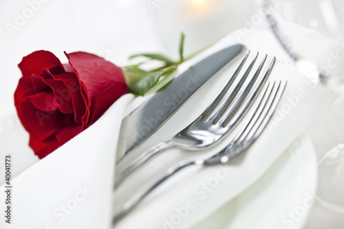 Photo: Romantic dinner setting Romantic dinner setting