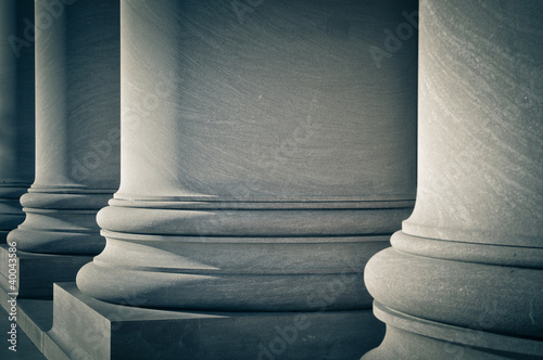 Photo: Pillars of Law, Education and Government Pillars of Law, Education and Government