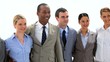 Business team standing side by side