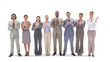 Video: Business people standing in a line applauding Business people standing in a line applauding