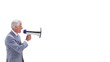 Video: Boss shouting with a megaphone at his employees Boss shouting with a megaphone at his employees