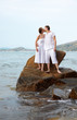 romantic couple at beach