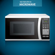 Vector: microwave oven in vector microwave oven in vector