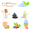 Collection of spa, massage, wellness icons