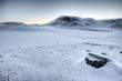 Kungsleden im Winter vor Sonnenaufgang