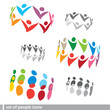 set of 3D people icons