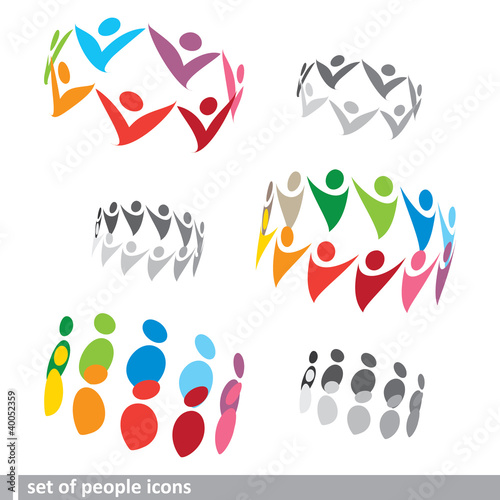 Vector: set of 3D people icons set of 3D people icons