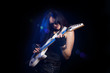 Photo: fashion girl with guitar playing hard rock fashion girl with guitar playing hard rock