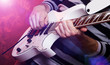 young male musician with a white guitar