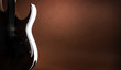 Rock Guitar on brown background