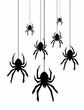 Vector: vector hanging spiders vector hanging spiders