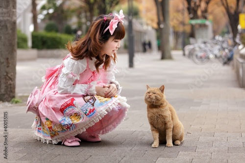Foto: japanese lolita cosplay and cat japanese lolita cosplay and cat