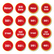 vector set of stickers and labels