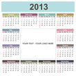 Calendar 2013, english, with space for your text / logo