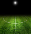 fussball mittelfeld in der Nacht