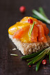 Smoked salmon.