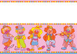 Funny clowns frame. Place for your text. Funny clowns frame. Place for your text.
