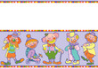 Funny clowns frame. Place for your text. Funny clowns frame. Place for your text.