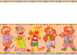 Funny clowns frame. Place for your text. Funny clowns frame. Place for your text.