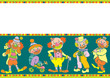 Funny clowns frame. Place for your text. Funny clowns frame. Place for your text.
