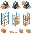 Vector: Vector warehouse equipment icon set Vector warehouse equipment icon set