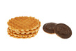 sweet cookies on white