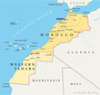 Morocco and Western Sahara Map