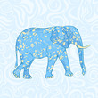 Blue Cartoon Elephant Blue Cartoon Elephant