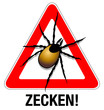 Vektor: Zeckenwarnung Zeckenwarnung
