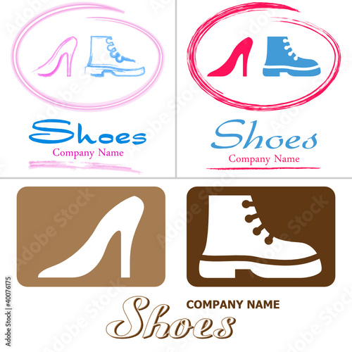 Vektor: Schuhe - Firmenzeichen Schuhe - Firmenzeichen