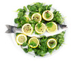 Fresh fish with lemon, parsley and spice