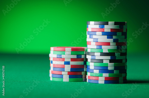 Photo: Casino concept with chips and cards Casino concept with chips and cards
