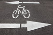 Radwegmarkierung