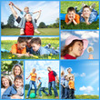 Happy family collage.