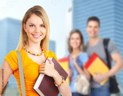 Photo: Young student woman. Young student woman.