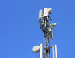 Cellular antenna  against blue sky